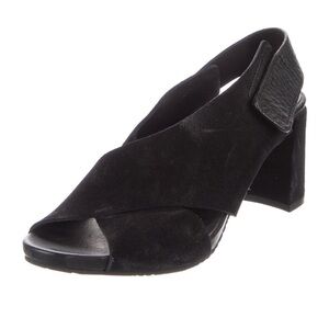 Pedro Garcia Black Nubuck Slingback Sandals​